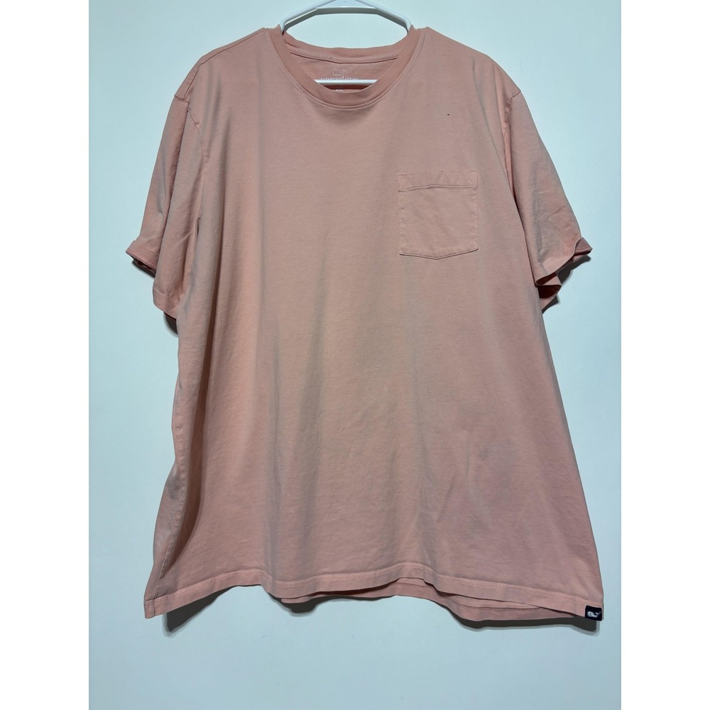 Vineyard Vines Men Size 2XL Pink Pima Cotton Pocket Tee Casual Shirt Top